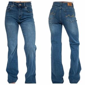 Ranch Dressn Denim Trouser Mid Rise Women’s L (10-12) NWT